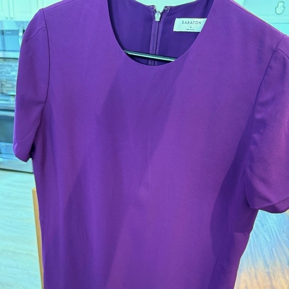 ARITZIA BABATON Patricio purple mid-length short sleeved dress (US size 6) - Picture 2 of 5